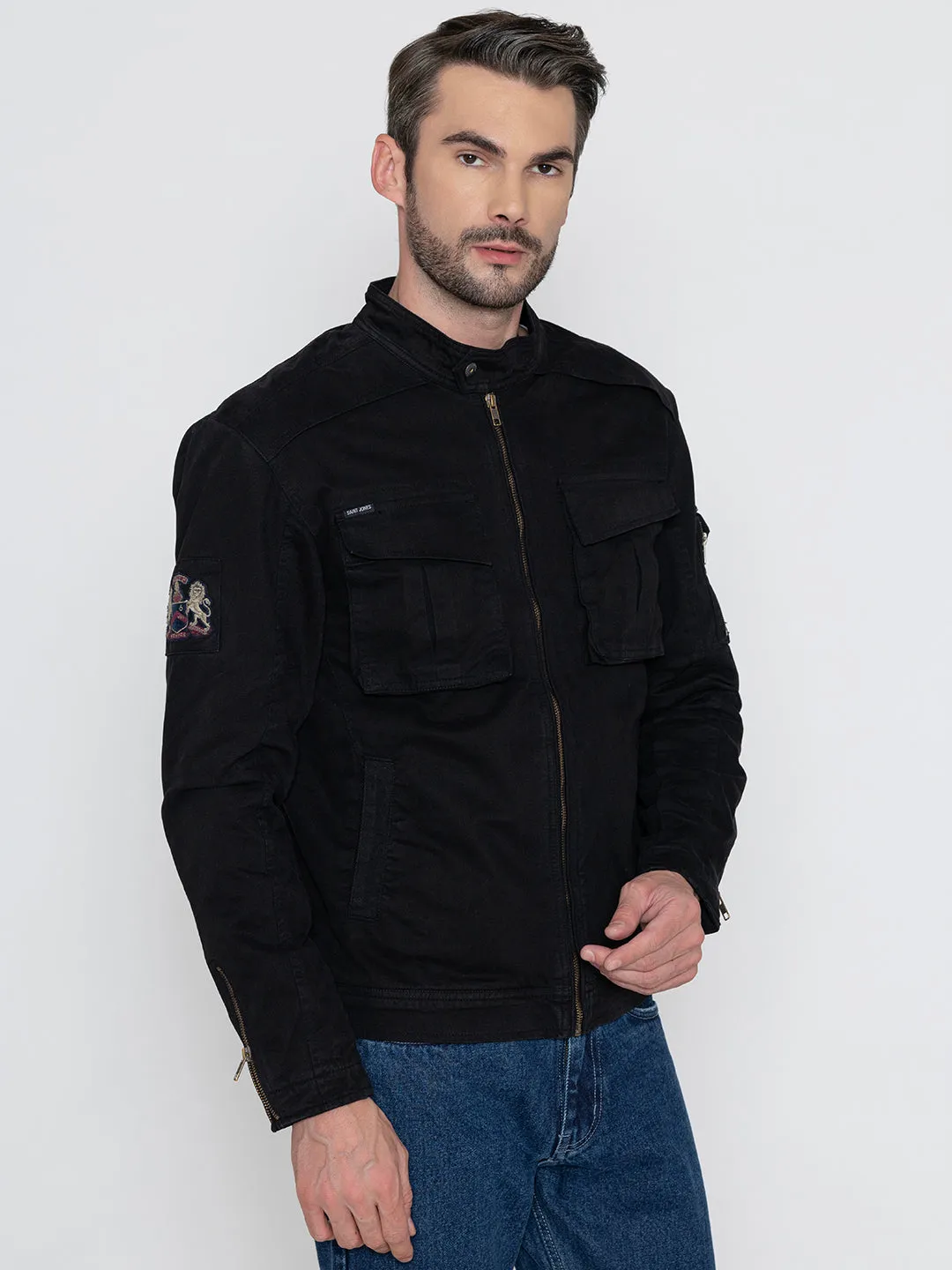 BLACK  ROCKER JACKET.