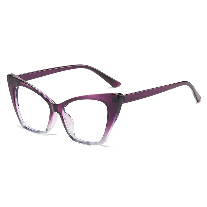 CCspace Women's Full Rim Square Cat Eye Plastic Eyeglasses 57427
