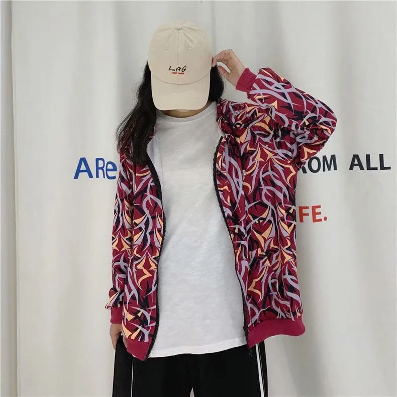 Couple Women Thin Trendy BF Student Loose Sweatshirt All-Matching Outerwear
