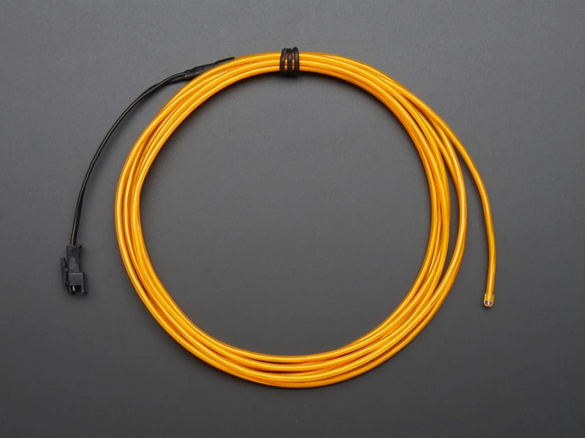 High Brightness Yellow Electroluminescent (EL) Wire - 2.5 meters (High brightness, long life)