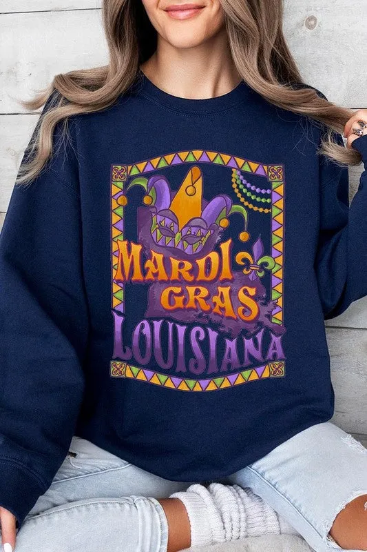 Louisiana Mardi Gras Graphic Plus Sweatshirts