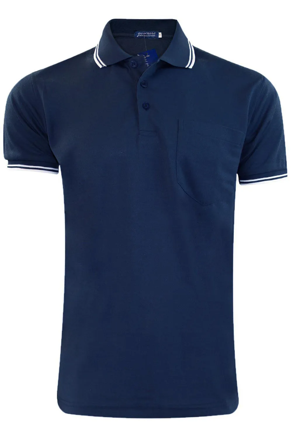 Mens Tip Polo Collared T-shirt - 4 Pack