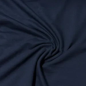 Navy Cotton Fleece Fabric