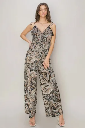 PAISLEY PRINT JUMPSUIT