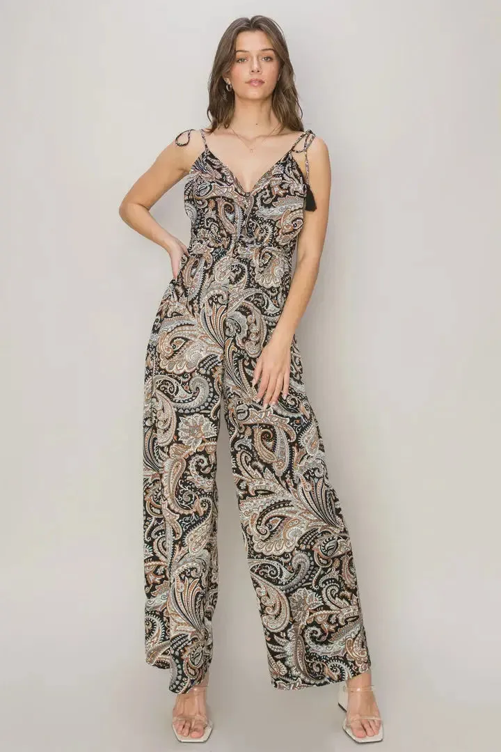 PAISLEY PRINT JUMPSUIT