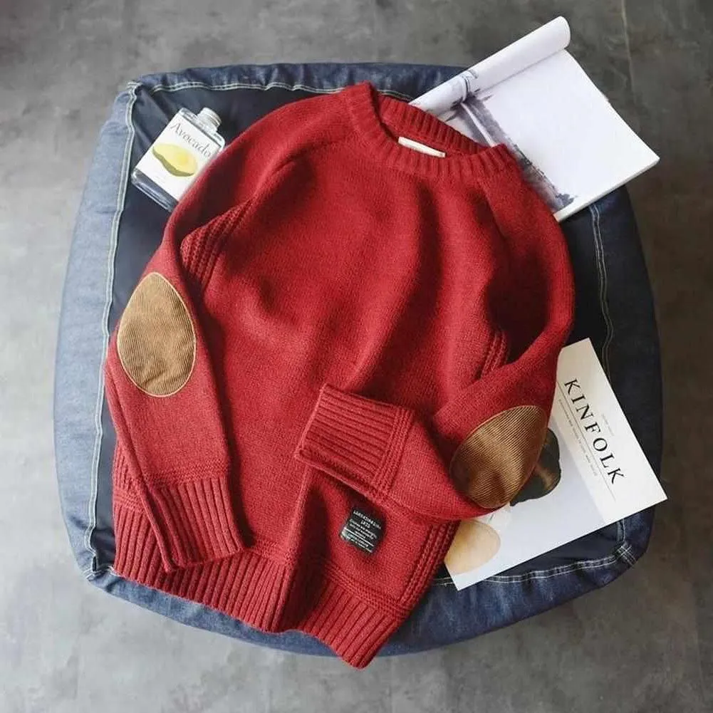 Saint Morris Wool Patchwork Pullover