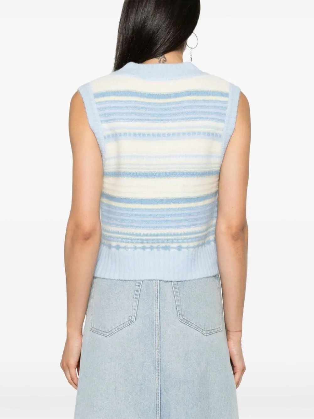 Soft Wool Stripe Vest