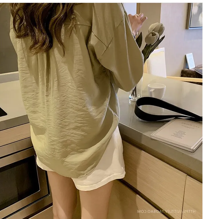 Summer Trendy Elegant Women Niche Tops Loose Short Sleeve Chiffon Blouse