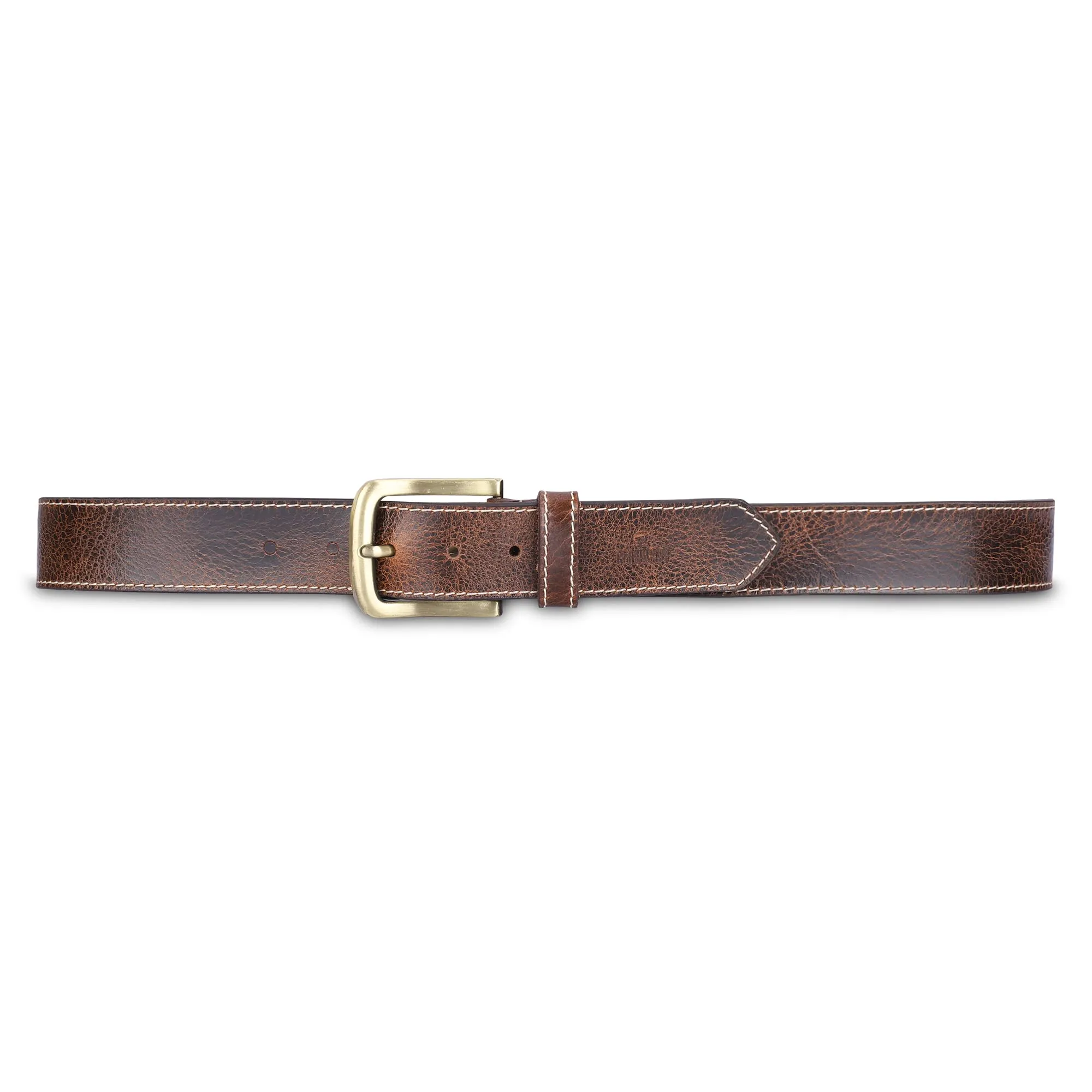 THE CLOWNFISH Men's Genuine Leather Belts - Brown (Size-32 inches)